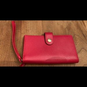 New authentic coach wallet red leather